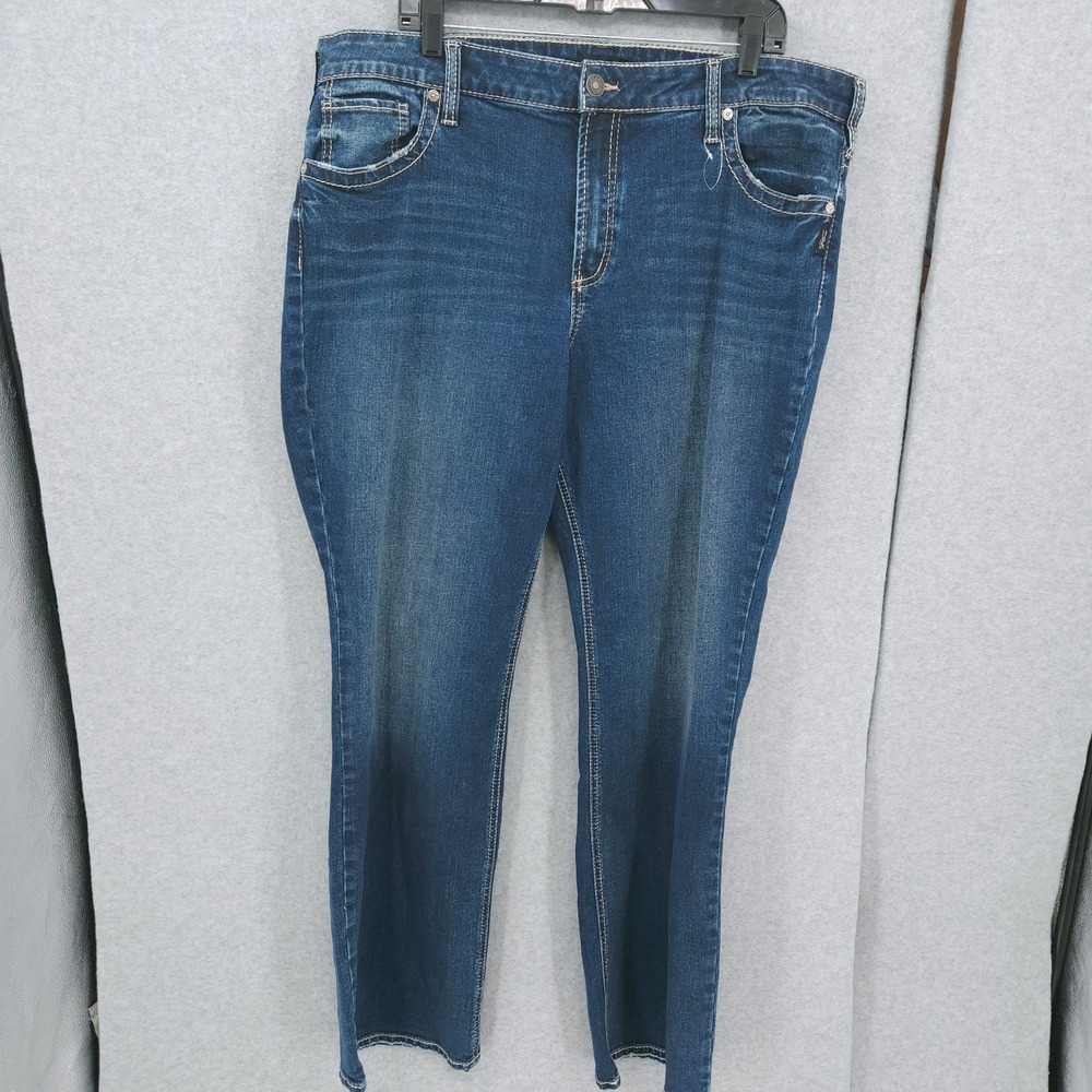 Silver Jeans Co Boyfriend Mid Rise Slim Leg Luxe Stretch Jeans Womens Size 20W